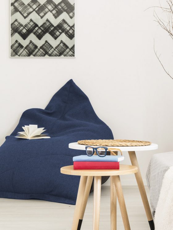 Sitzsack blau modern