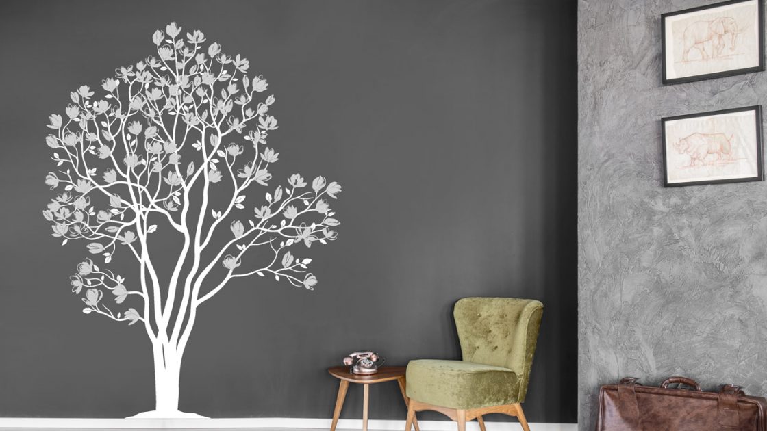 Bäume an der Wand - Dekoration mit Wandtattoos - Dekoration.de