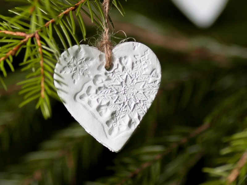 Christbaumschmuck Anhänger aus Ton